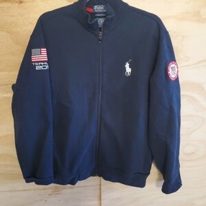 Vintage Ralph Lauren Polo Men's XL Full Zip Navy Jacket Olympics Team USA 2014